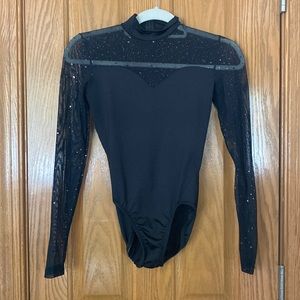 Sparkly black ballet leotard